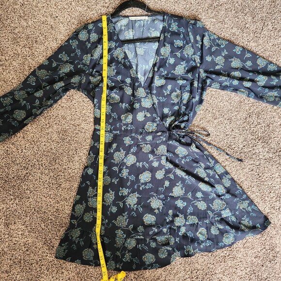 Abercrombie & Fitch | Wrap Dress | Navy/Green | Size L - Picture 6 of 6